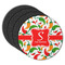 Colored Peppers Round Rubber Backed Coasters - Set of 4 (Personalized)