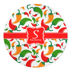 Colored Peppers 5' Round Indoor Area Rug (Personalized)