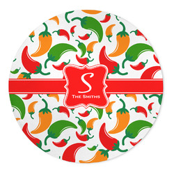 Colored Peppers 5' Round Indoor Area Rug (Personalized)