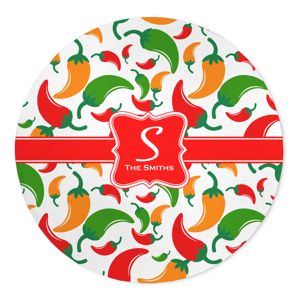 Custom Colored Peppers 5' Round Indoor Area Rug (Personalized)