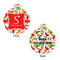 Colored Peppers Round Pet Tag - Front & Back