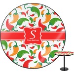 Colored Peppers Round Table - 30" (Personalized)