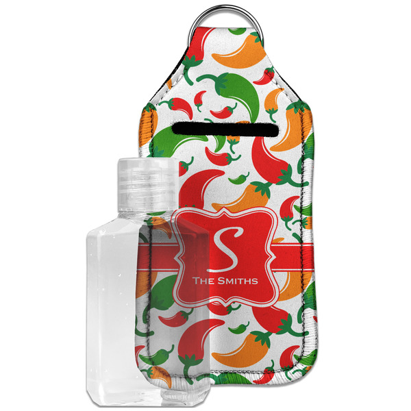 Custom Colored Peppers Hand Sanitizer & Keychain Holder - Large (Personalized)