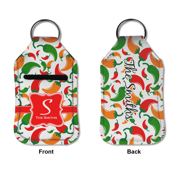 Colored Peppers Sanitizer Holder Keychain - Small APPROVAL (Flat)