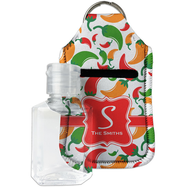Custom Colored Peppers Hand Sanitizer & Keychain Holder - Small (Personalized)