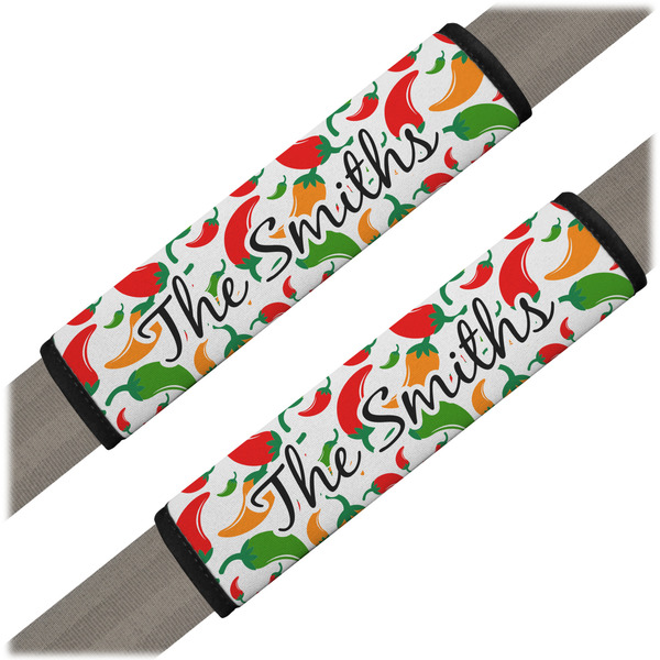 Custom Colored Peppers Seat Belt Covers (Set of 2) (Personalized)