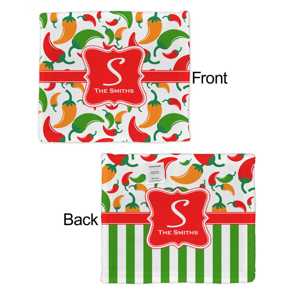 Colored Peppers Security Blanket - Front & Back View