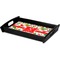 Colored Peppers Serving Tray Black - Corner