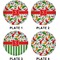 Colored Peppers Set of Lunch / Dinner Plates (Approval)