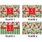 Colored Peppers Set of Rectangular Dinner Plates (Approval)
