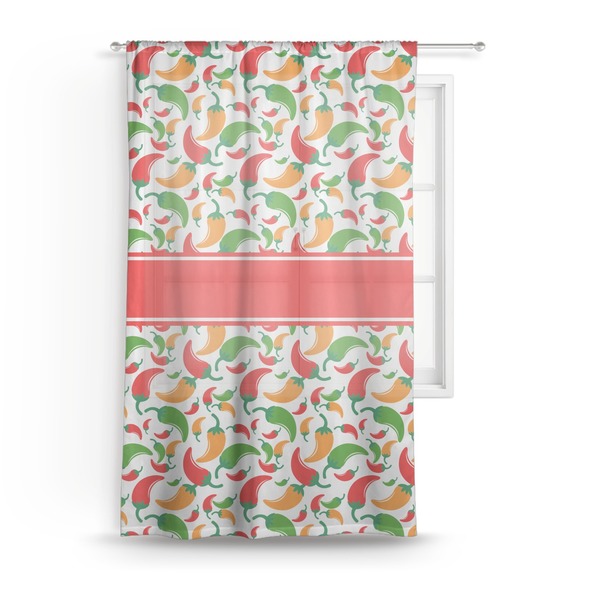Custom Colored Peppers Sheer Curtain