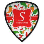 Colored Peppers Iron on Shield Patch A w/ Name and Initial