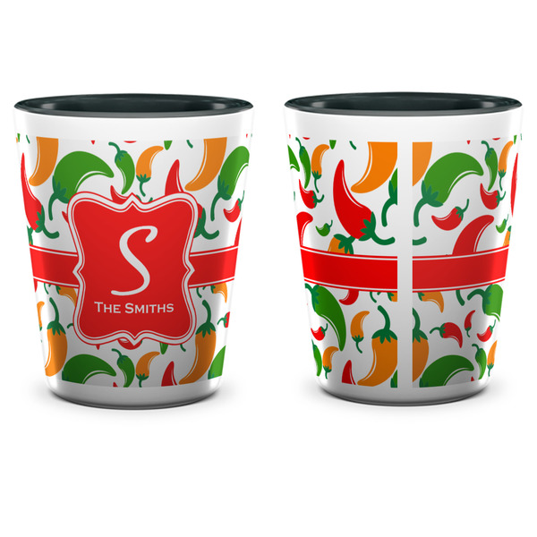 Colored Peppers Shot Glass - Two Tone - APPROVAL