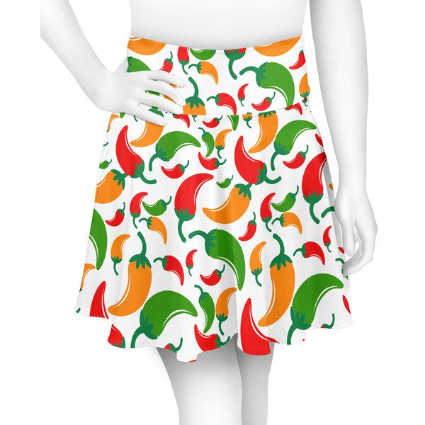 Custom Colored Peppers Skater Skirt - X Small