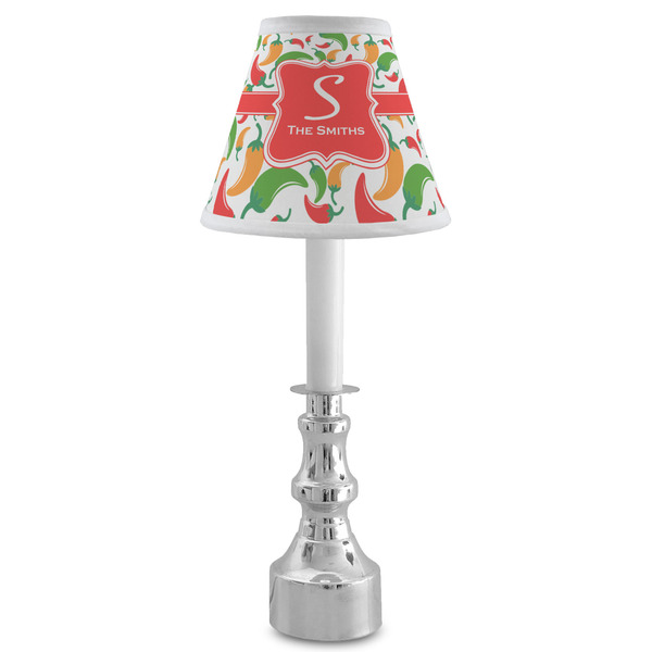 Colored Peppers Small Chandelier Lamp - LIFESTYLE (on candle stick)