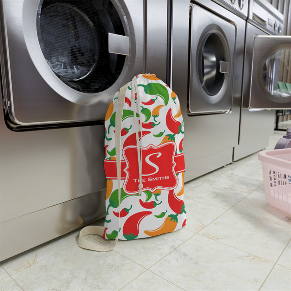 Colored Peppers Small Landry Bag - In Context