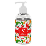 Colored Peppers Plastic Soap / Lotion Dispenser (8 oz - Small - White) (Personalized)