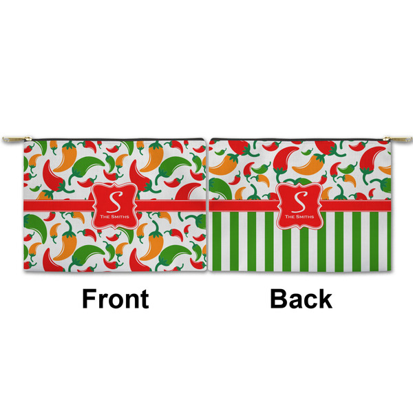 Colored Peppers Small Zipper Pouch Approval (Front and Back)