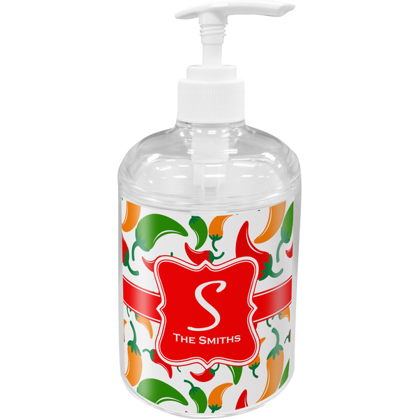 Custom Colored Peppers Acrylic Soap & Lotion Bottle (Personalized)