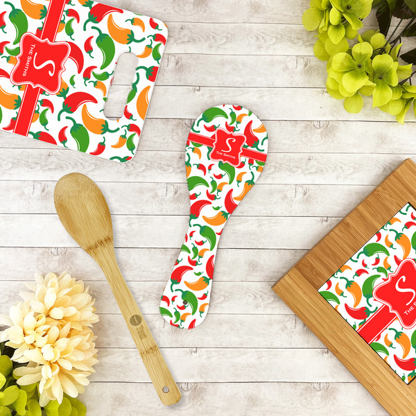 Colored Peppers Spoon Rest Trivet - LIFESTYLE