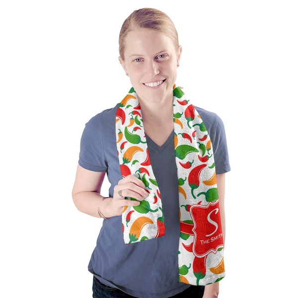 Colored Peppers Sport Towel - Exercise use - Model