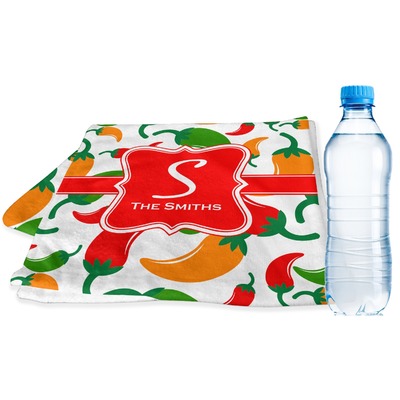 Colored Peppers Sports & Fitness Towel (Personalized)