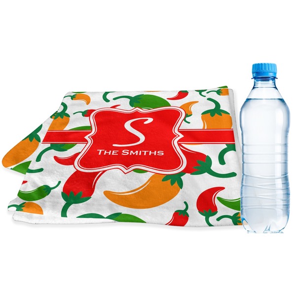 Custom Colored Peppers Sports & Fitness Towel (Personalized)