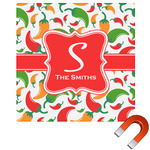 Colored Peppers Square Car Magnet - 6" (Personalized)