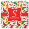 Colored Peppers Square Rubber Backed Coaster (Personalized)