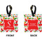 Colored Peppers Square Luggage Tag (Front + Back)