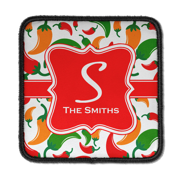 Custom Colored Peppers Iron On Square Patch w/ Name and Initial