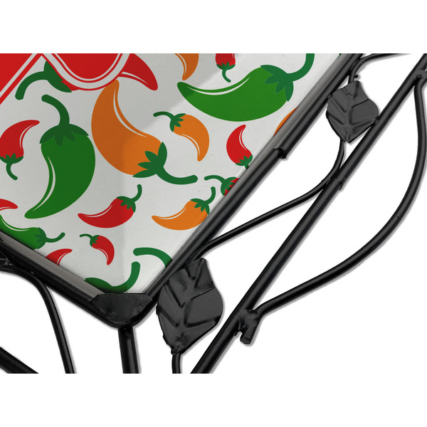 Colored Peppers Square Trivet - Detail