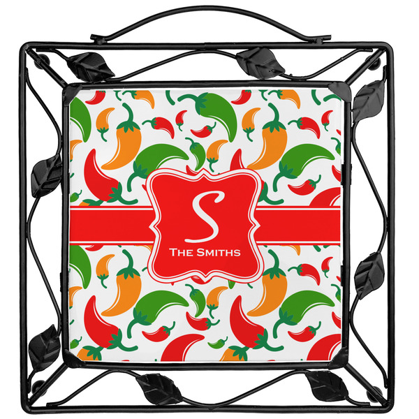 Custom Colored Peppers Square Trivet (Personalized)