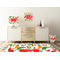 Colored Peppers Square Wall Decal Wooden Desk
