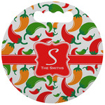 Colored Peppers Stadium Cushion (Round) (Personalized)