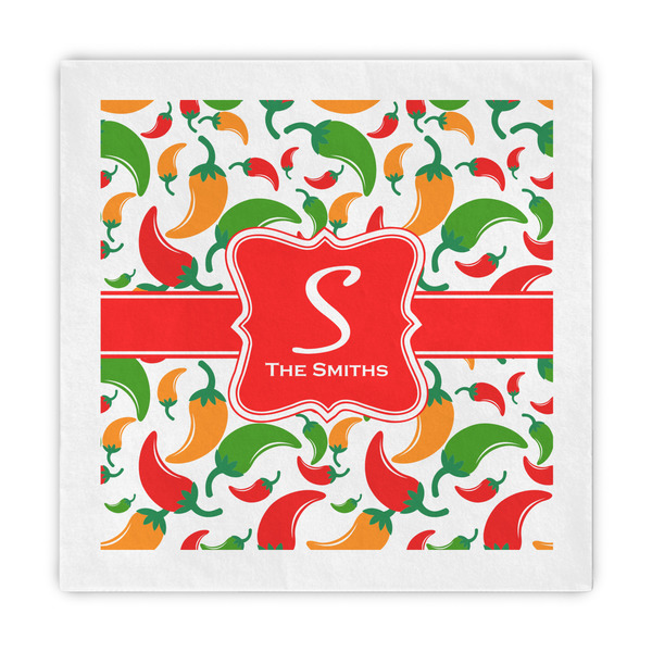 Custom Colored Peppers Decorative Paper Napkins (Personalized)