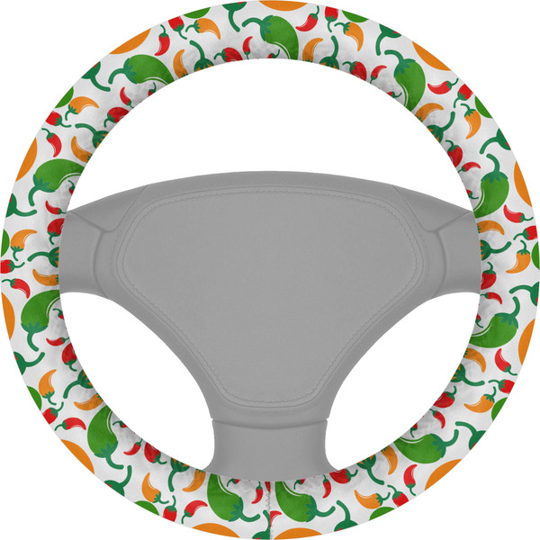 Custom Colored Peppers Steering Wheel Cover