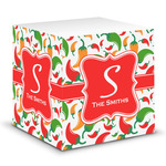 Colored Peppers Sticky Note Cube (Personalized)