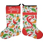 Colored Peppers Holiday Stocking - Double-Sided - Neoprene (Personalized)
