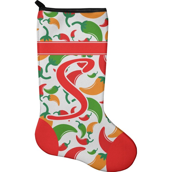 Custom Colored Peppers Holiday Stocking - Single-Sided - Neoprene (Personalized)