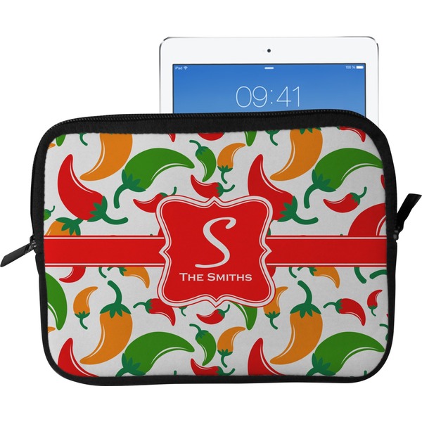 Custom Colored Peppers Tablet Case / Sleeve - Large (Personalized)