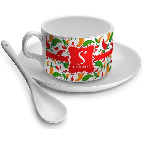 Custom Colored Peppers Tea Cup (Personalized)