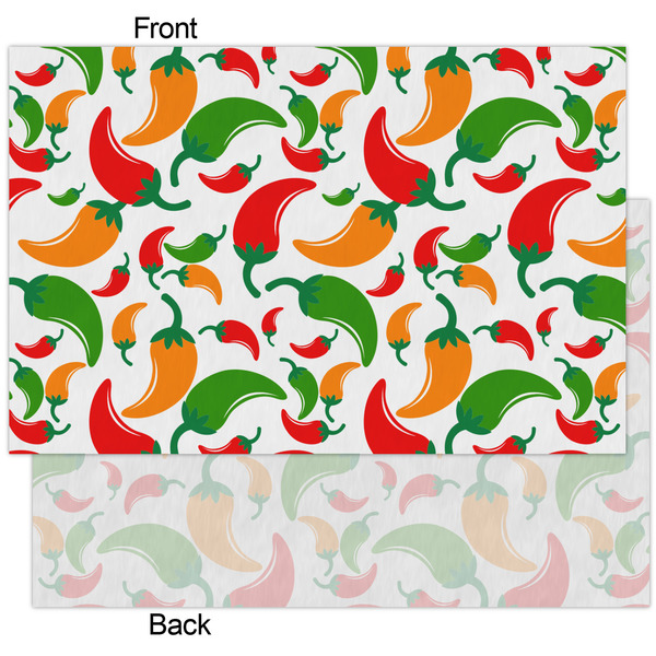 Colored Peppers Tissue Paper - Heavyweight - XL - Front & Back
