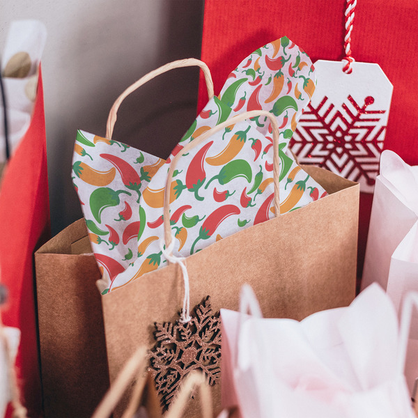 Colored Peppers Tissue Paper - In Gift Bag