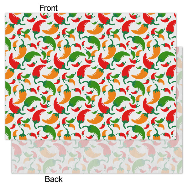 Colored Peppers Tissue Paper - Lightweight - Large - Front & Back
