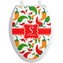 Colored Peppers Toilet Seat Decal - Elongated (Personalized)