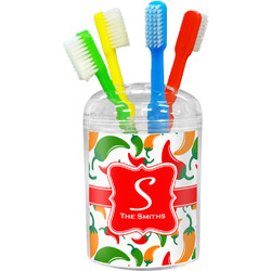 Colored Peppers Toothbrush Holder (Personalized)