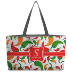 Colored Peppers Beach Totes Bag - w/ Black Handles (Personalized)