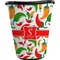 Colored Peppers Trash Can Black