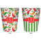 Colored Peppers Trash Can White - Front and Back - Apvl